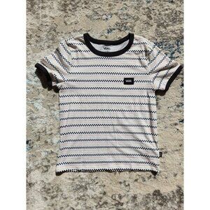 Vans Women's Size XS Checkerboard Stripe Short‎ Sleeve TShirt